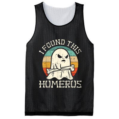 I Found This Humerus Ghost Boo Funny Retro Halloween Mesh Reversible Basketball Jersey Tank