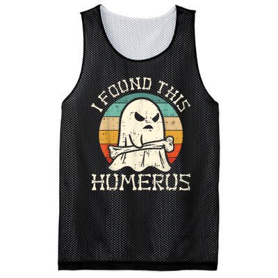 I Found This Humerus Ghost Boo Funny Retro Halloween Mesh Reversible Basketball Jersey Tank