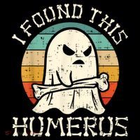 I Found This Humerus Ghost Boo Funny Retro Halloween Poster