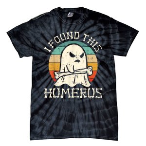 I Found This Humerus Ghost Boo Funny Retro Halloween Tie-Dye T-Shirt