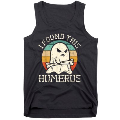 I Found This Humerus Ghost Boo Funny Retro Halloween Tank Top