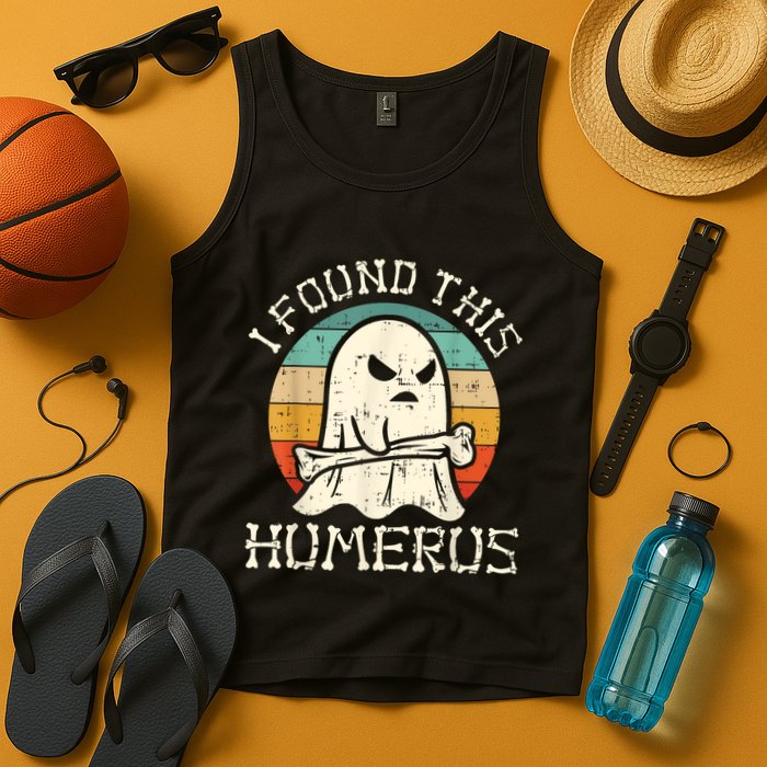 I Found This Humerus Ghost Boo Funny Retro Halloween Tank Top