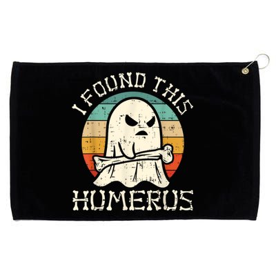 I Found This Humerus Ghost Boo Funny Retro Halloween Grommeted Golf Towel