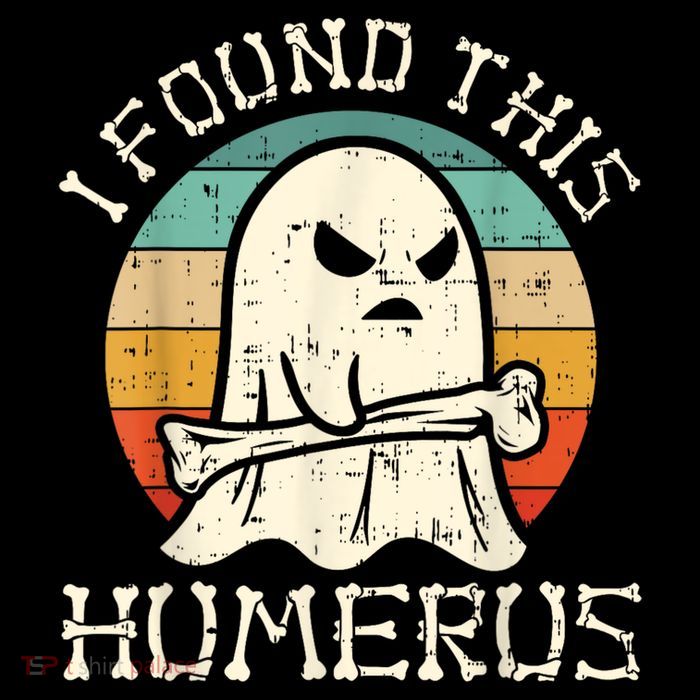 I Found This Humerus Ghost Boo Funny Retro Halloween Wool Snapback Cap