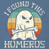 I Found This Humerus Ghost Boo Funny Retro Halloween Garment-Dyed Sweatshirt