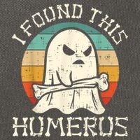 I Found This Humerus Ghost Boo Funny Retro Halloween Cotton Canvas Backpack