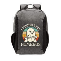 I Found This Humerus Ghost Boo Funny Retro Halloween Vector Backpack