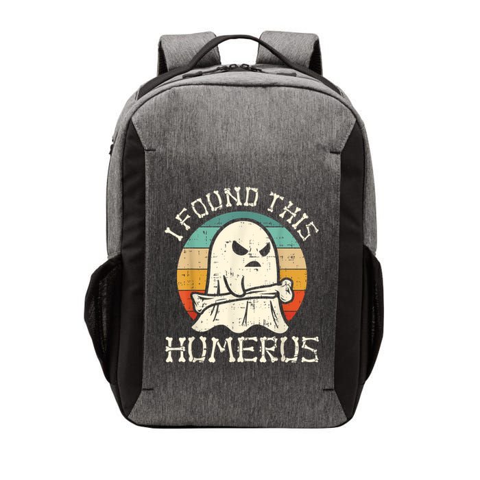 I Found This Humerus Ghost Boo Funny Retro Halloween Vector Backpack