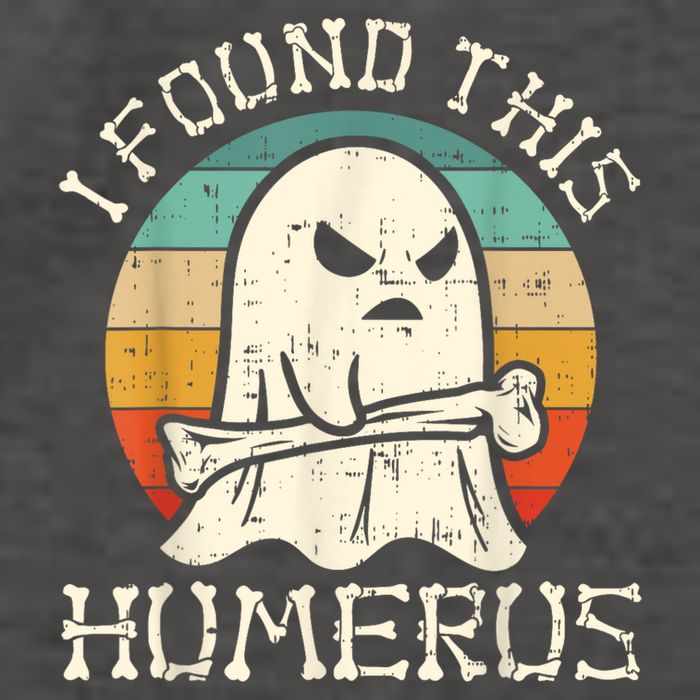 I Found This Humerus Ghost Boo Funny Retro Halloween Vector Backpack