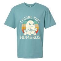 I Found This Humerus Ghost Boo Funny Retro Halloween Sueded Cloud Jersey T-Shirt