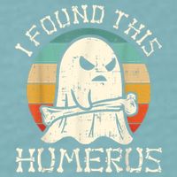 I Found This Humerus Ghost Boo Funny Retro Halloween Sueded Cloud Jersey T-Shirt