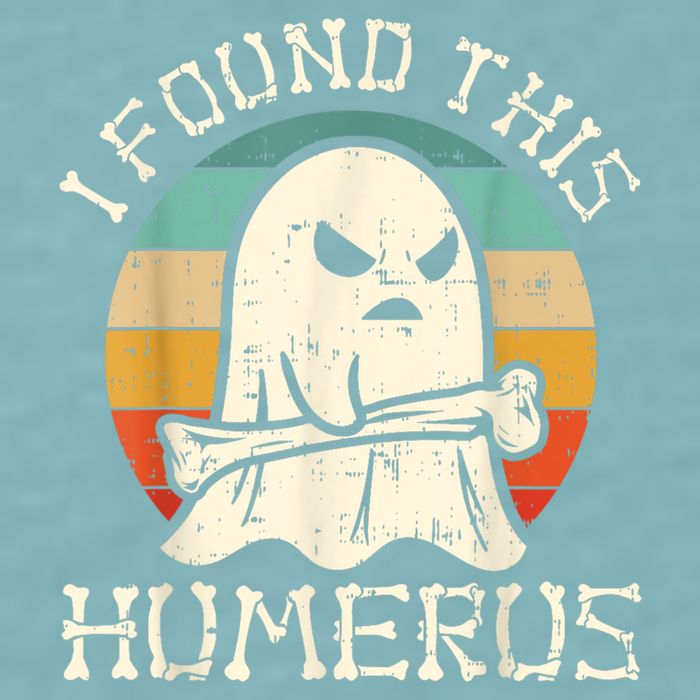 I Found This Humerus Ghost Boo Funny Retro Halloween Sueded Cloud Jersey T-Shirt