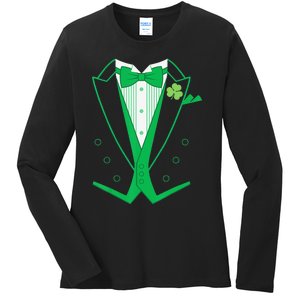 Irish Formal Tuxedo St. Patrick's Day Ladies Long Sleeve Shirt