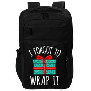 I Forgot To Wrap It Funny Christmas Pregnancy Announcet Gift Impact Tech Backpack