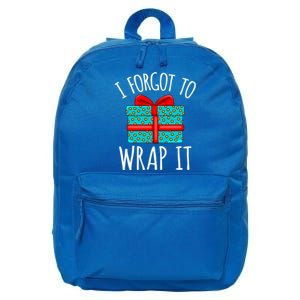 I Forgot To Wrap It Funny Christmas Pregnancy Announcet Gift 16 in Basic Backpack