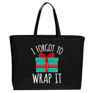 I Forgot To Wrap It Funny Christmas Pregnancy Announcet Gift Cotton Canvas Jumbo Tote