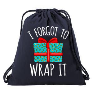 I Forgot To Wrap It Funny Christmas Pregnancy Announcet Gift Drawstring Bag