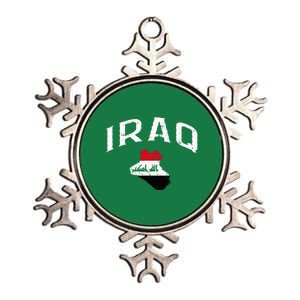 Iraq Flag Throwback Sport Souvenir Metallic Star Ornament