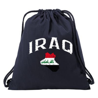 Iraq Flag Throwback Sport Souvenir Drawstring Bag