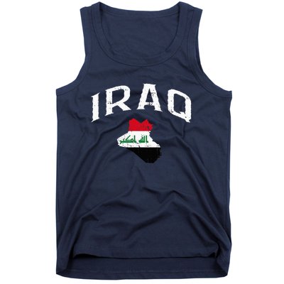 Iraq Flag Throwback Sport Souvenir Tank Top