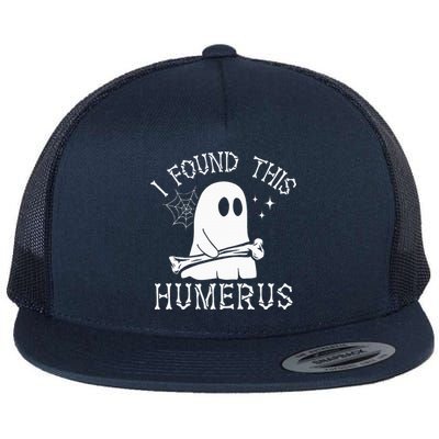 I Found This Humerus Halloween Flat Bill Trucker Hat