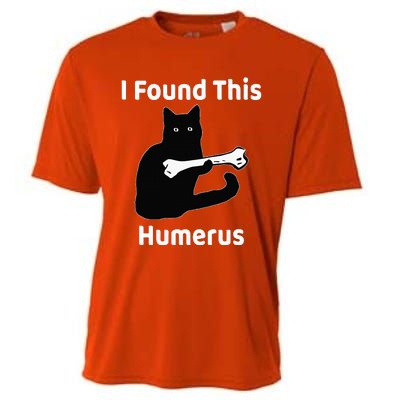 I Found This Humerus Funny Cat Lover Cooling Performance Crew T-Shirt