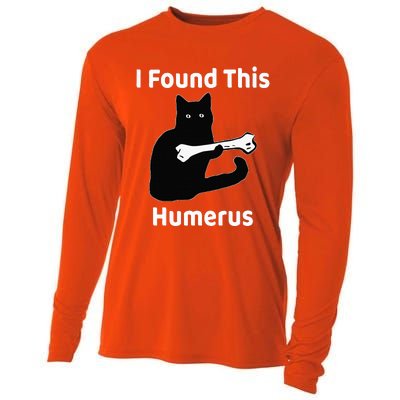 I Found This Humerus Funny Cat Lover Cooling Performance Long Sleeve Crew