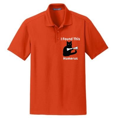 I Found This Humerus Funny Cat Lover Dry Zone Grid Polo