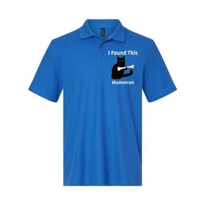 I Found This Humerus Funny Cat Lover Softstyle Adult Sport Polo