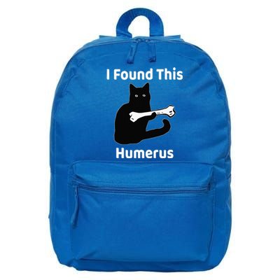 I Found This Humerus Funny Cat Lover 16 in Basic Backpack