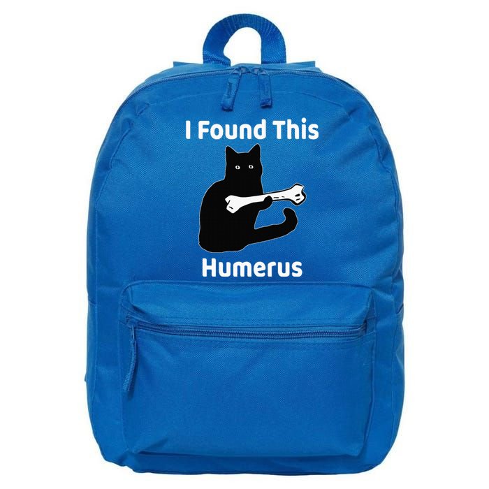 I Found This Humerus Funny Cat Lover 16 in Basic Backpack