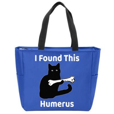 I Found This Humerus Funny Cat Lover Zip Tote Bag