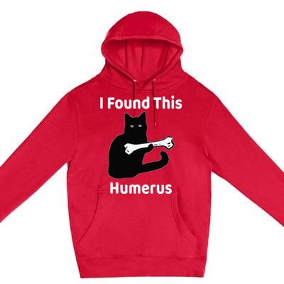 I Found This Humerus Funny Cat Lover Premium Pullover Hoodie