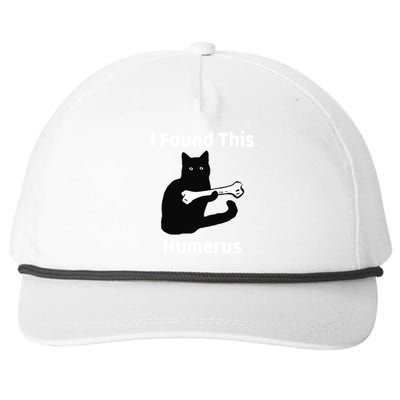 I Found This Humerus Funny Cat Lover Gift Snapback Five-Panel Rope Hat