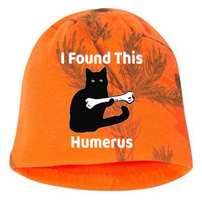 I Found This Humerus Funny Cat Lover Gift Kati - Camo Knit Beanie