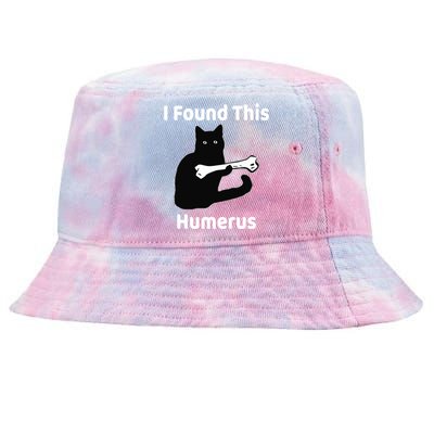 I Found This Humerus Funny Cat Lover Gift Tie-Dyed Bucket Hat