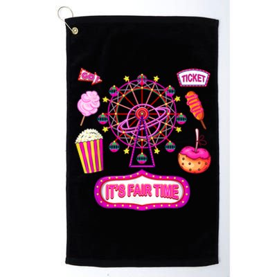 Its Fair Time Funny State Fair Ferris Wheel And Good Food Platinum Collection Golf Towel