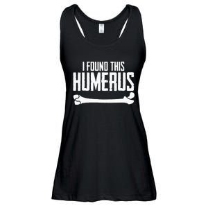 I Found This Humerus Bone Pun Skeleton Humorous Ladies Essential Flowy Tank