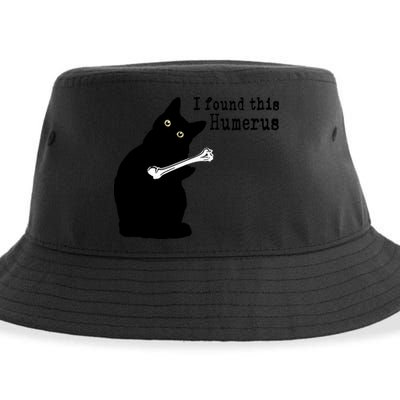 I Found This Humerus Humorous, Cat Lover Sustainable Bucket Hat