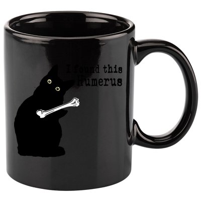 I Found This Humerus Humorous, Cat Lover 11oz C Handle Ceramic Mug