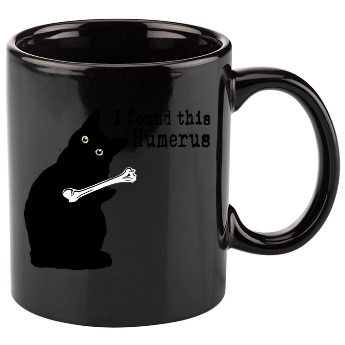 I Found This Humerus Humorous, Cat Lover 11oz C Handle Ceramic Mug
