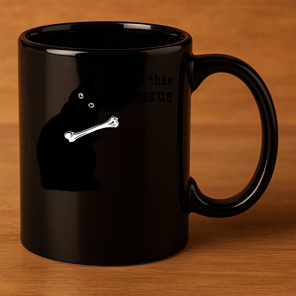 I Found This Humerus Humorous, Cat Lover 11oz C Handle Ceramic Mug