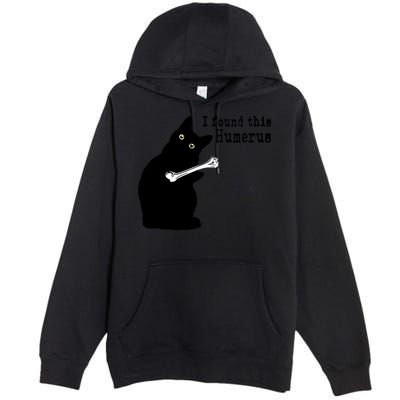I Found This Humerus Humorous, Cat Lover Premium Pullover Hoodie