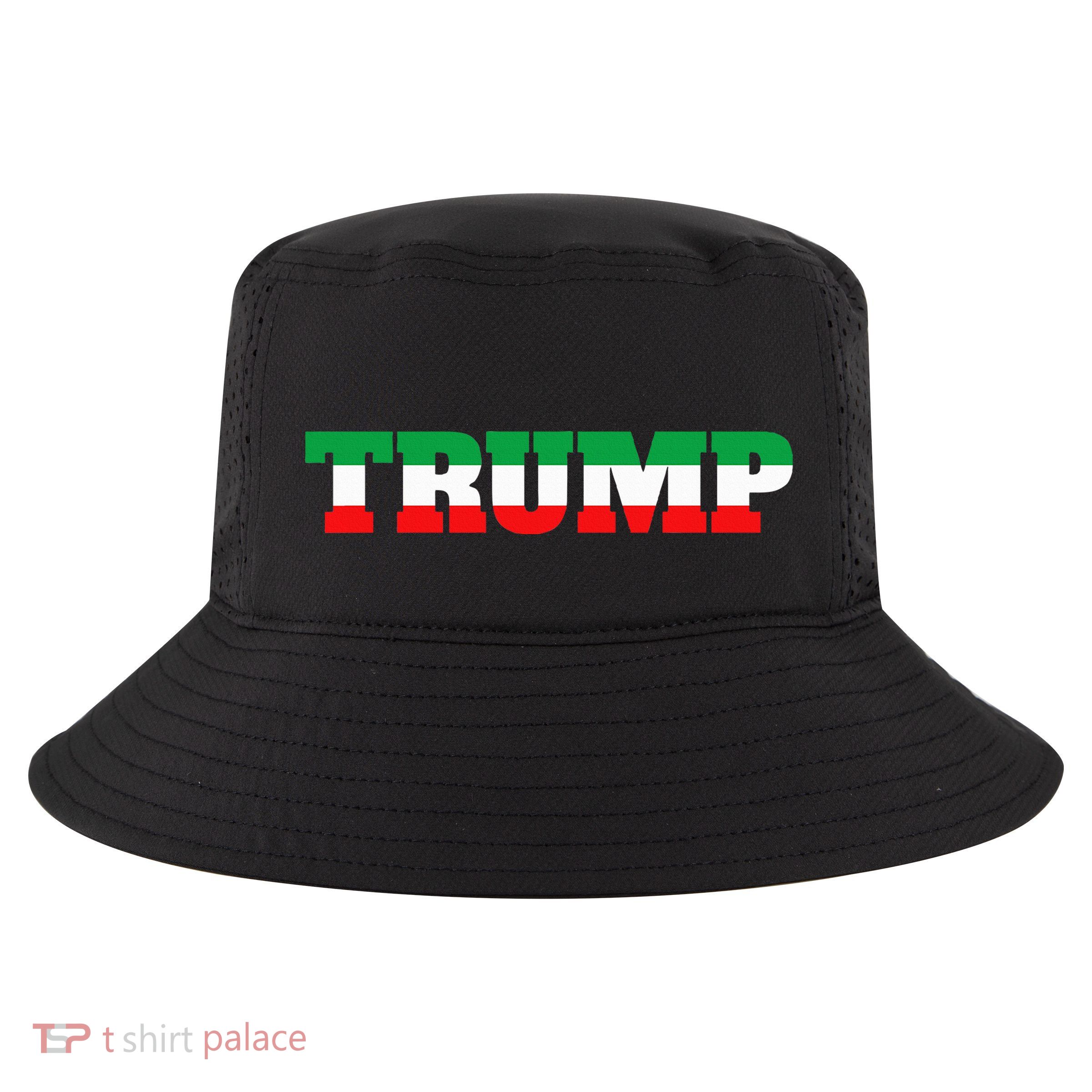 Italians For Trump Italiano Supporter Italy National Flag Cool Comfort Performance Bucket Hat