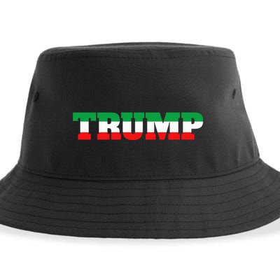 Italians For Trump Italiano Supporter Italy National Flag Sustainable Bucket Hat