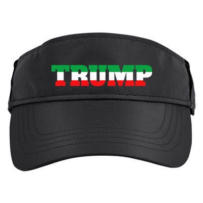 Italians For Trump Italiano Supporter Italy National Flag Adult Drive Performance Visor