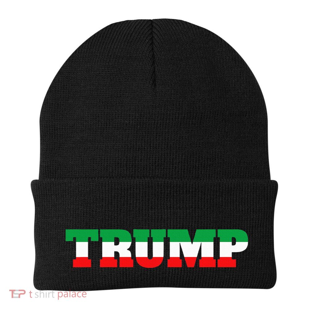 Italians For Trump Italiano Supporter Italy National Flag Beanie