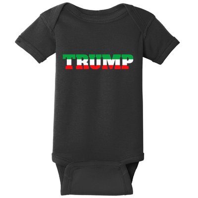 Italians For Trump Italiano Supporter Italy National Flag Baby Bodysuit