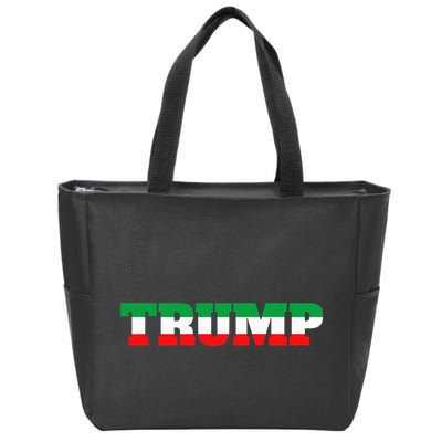 Italians For Trump Italiano Supporter Italy National Flag Zip Tote Bag