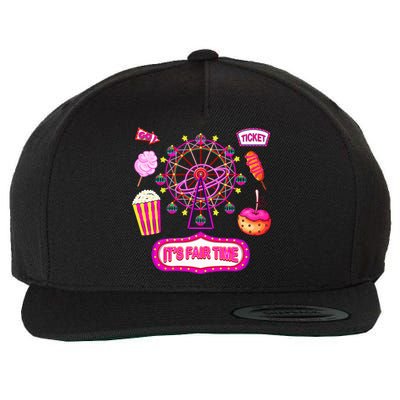 Its Fair Time Funny State Fair Ferris Wheel And Good Food Wool Snapback Cap